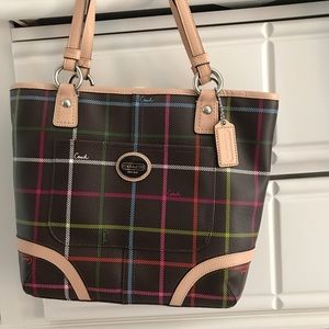 Authentic COACH tote and matching umbrella